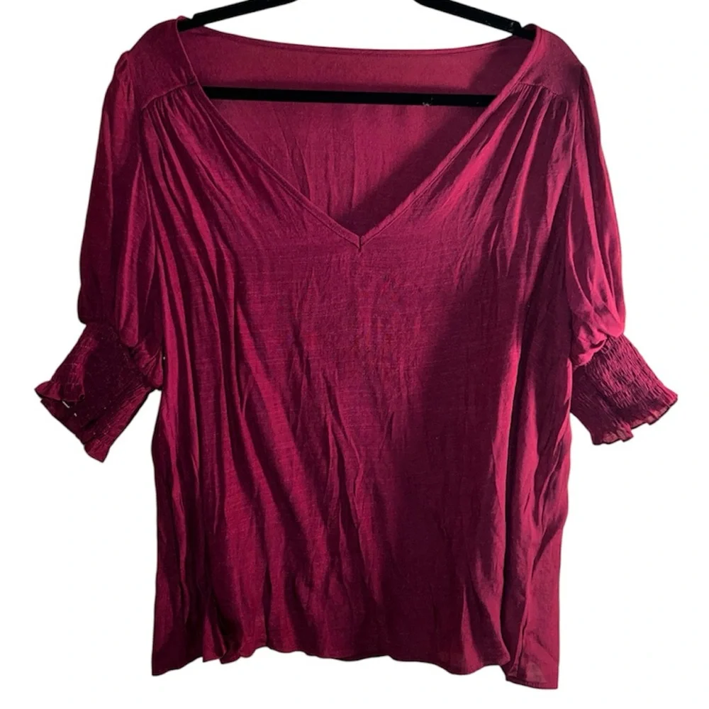 𝐒𝐇𝐄𝐈𝐍 𝐂𝐔𝐑𝐕𝐄 | RED SHEER BLOUSE - Picture 6 of 6